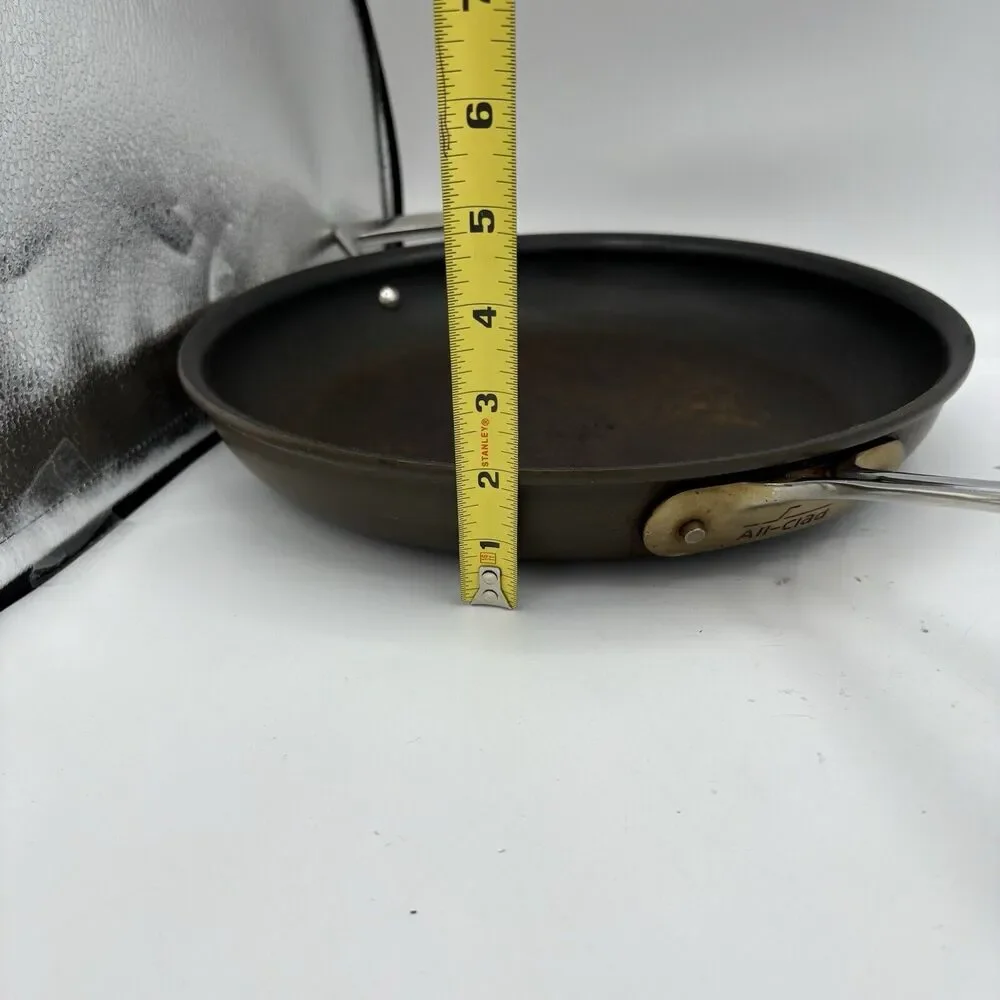 All-Clad Frying Pan‎ 12 Inch Skillet Nonstick Long Handle No Lid Side